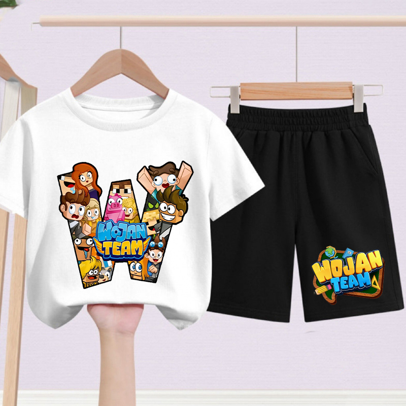 Boyshort Underwear - 2pcs Wojan Team Kids T-shirts Shorts