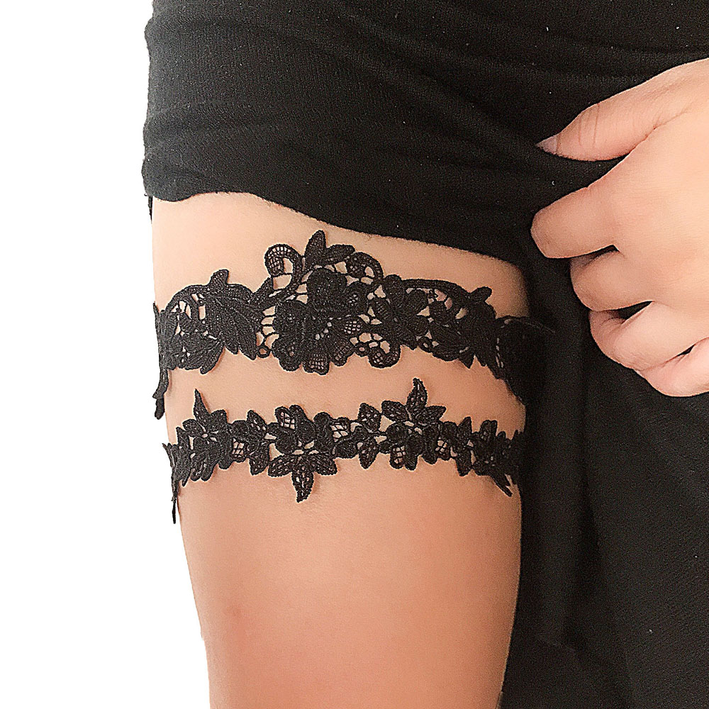 K02 Fashion Soft Sexy Lace Gar - Garter Belt Set avis et prix