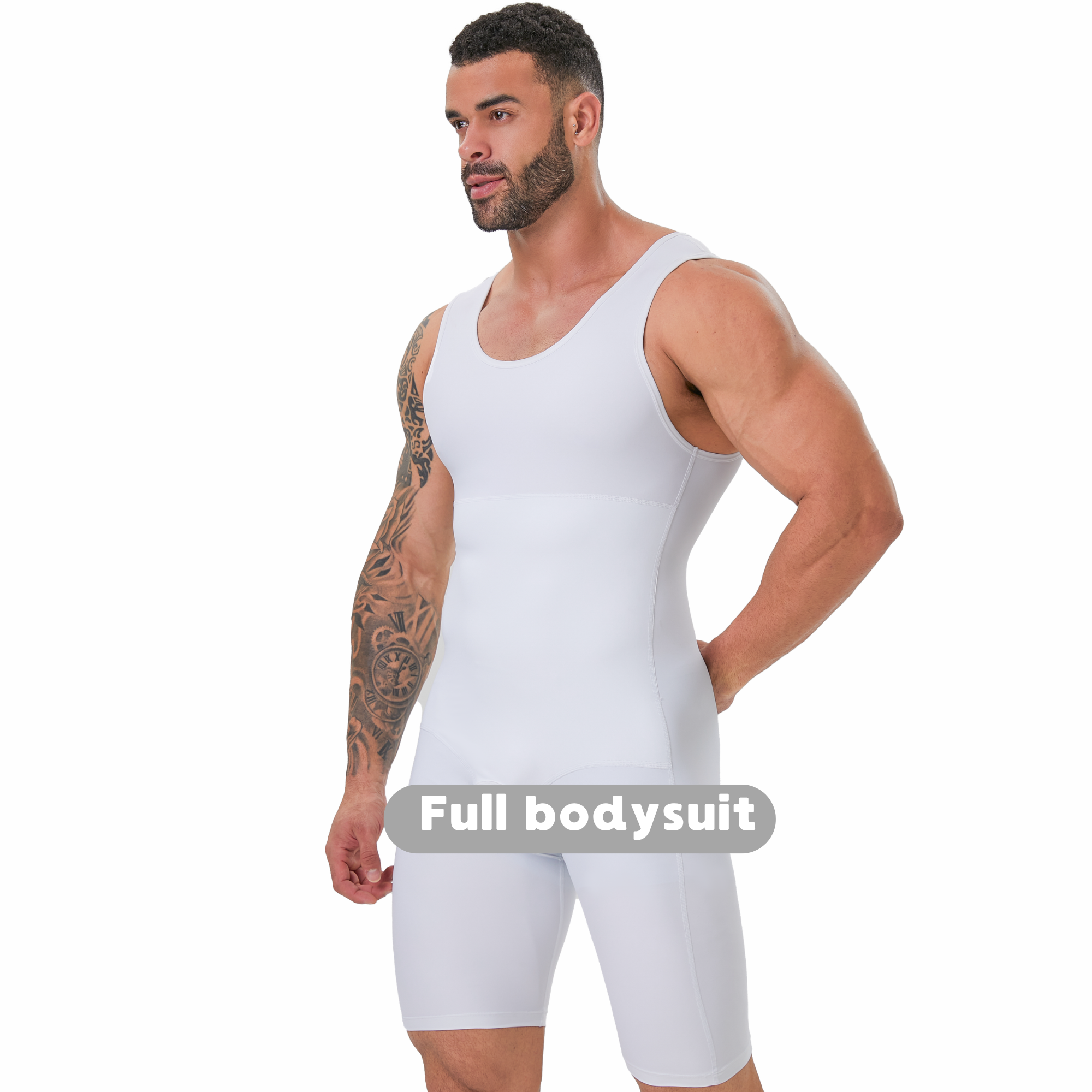 Men's Double Layer Tummy Contr - Shapewear Bodysuit Firm avis et prix
