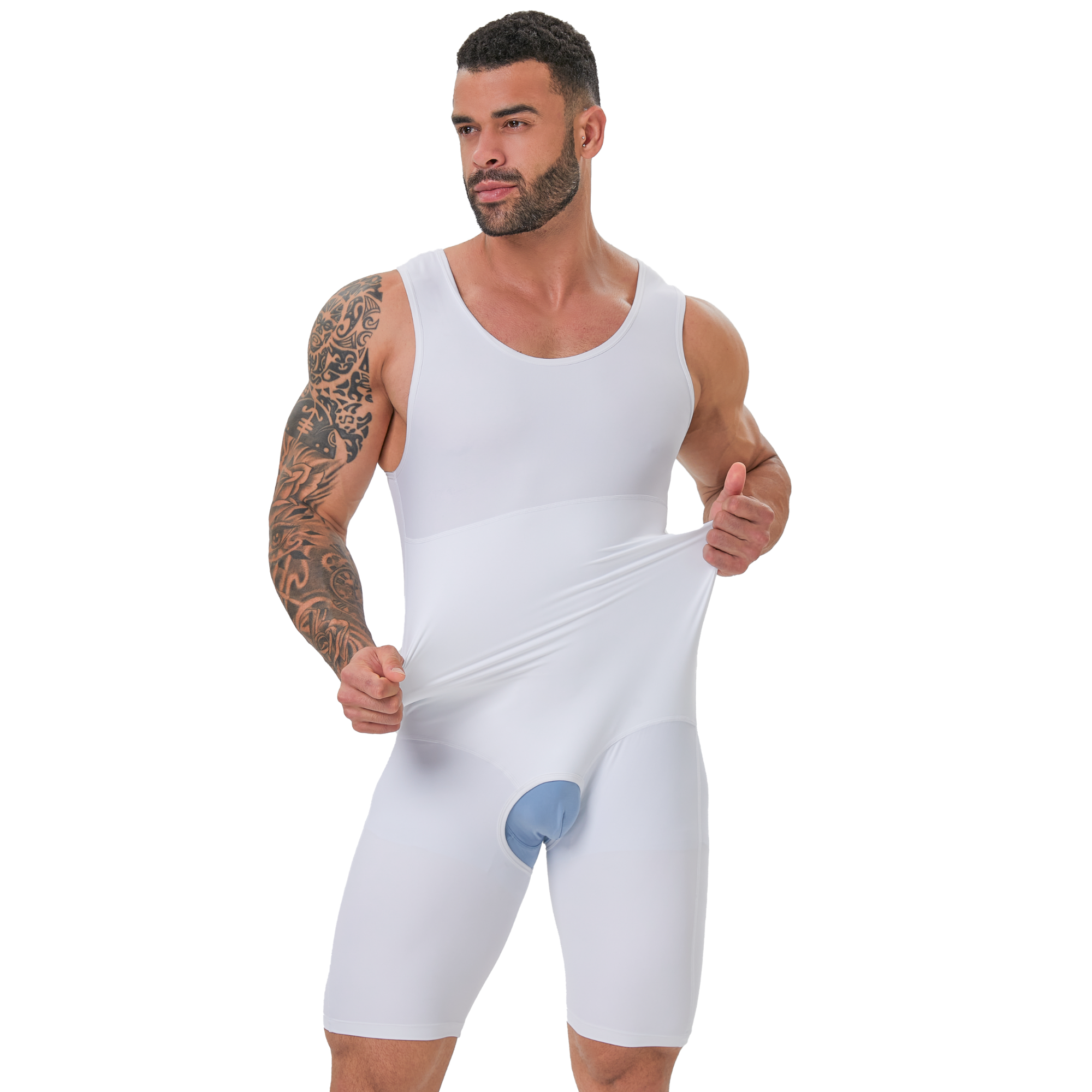 Men's Double Layer Tummy Contr - Shapewear Bodysuit Firm avis et prix