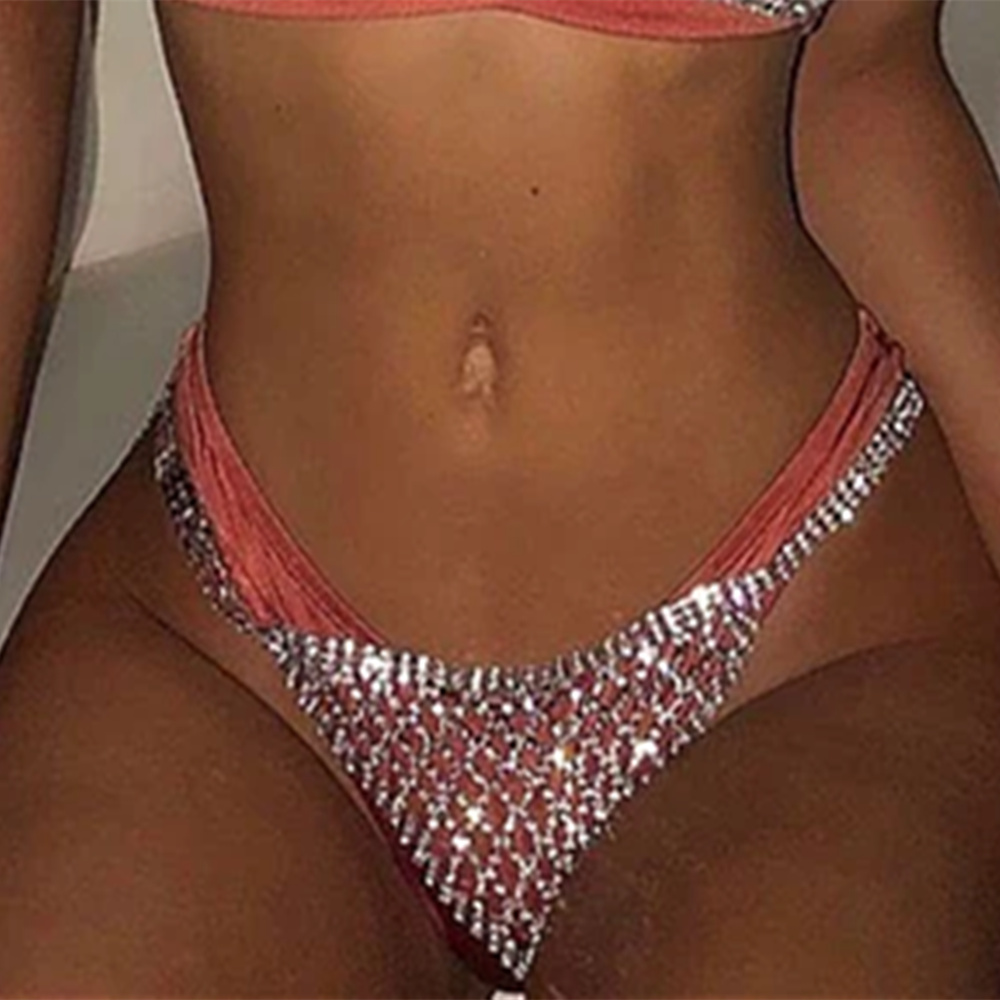 Stonefans Mesh Rhinestone Body - Thong Bikini Women avis et prix