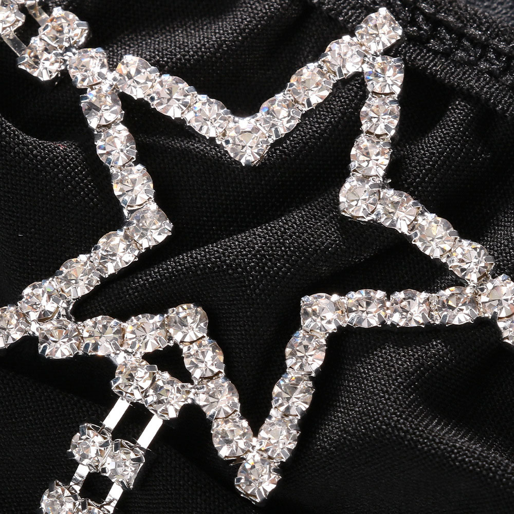 Sexy Crystal Star Waist Thong  - Thong Bikini Women avis et prix