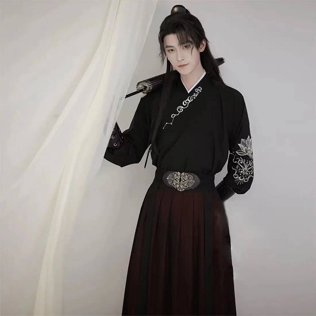 Ancient knight hanfu men women - Robe Silk Women avis et prix