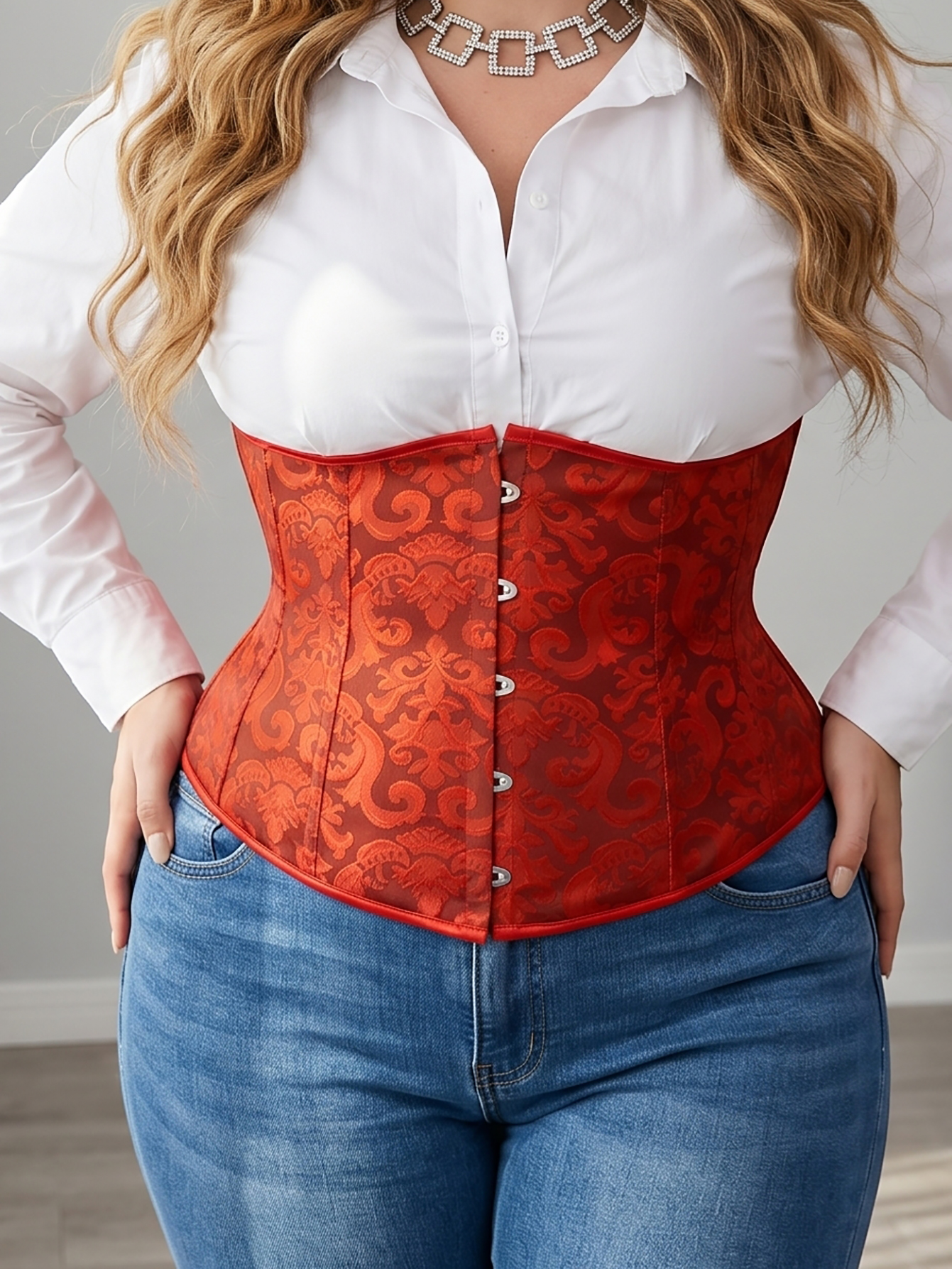 Women's Plus Size Court Lace W - Corset Waist Cinch avis et prix