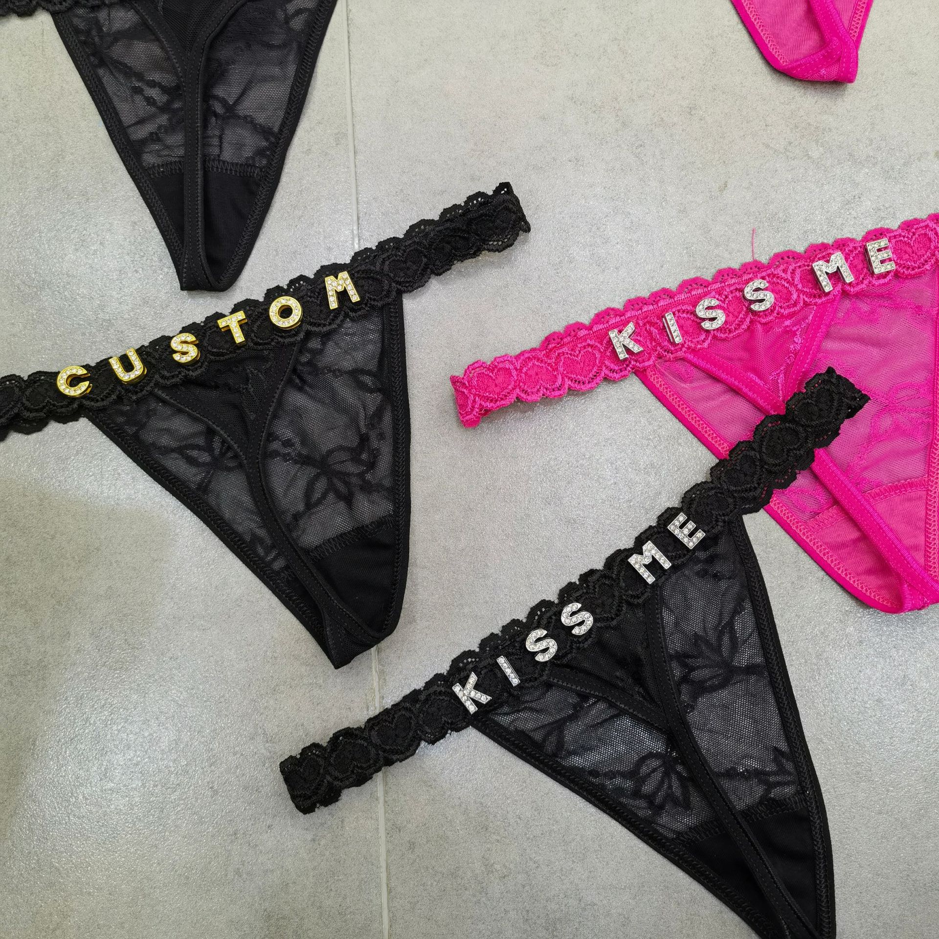 Customize Thongs Crystal Name  - Thong Bikini Women avis et prix