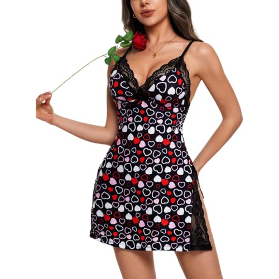 Night Gowns for Women V Neck L - Babydoll Chemise Night avis et prix