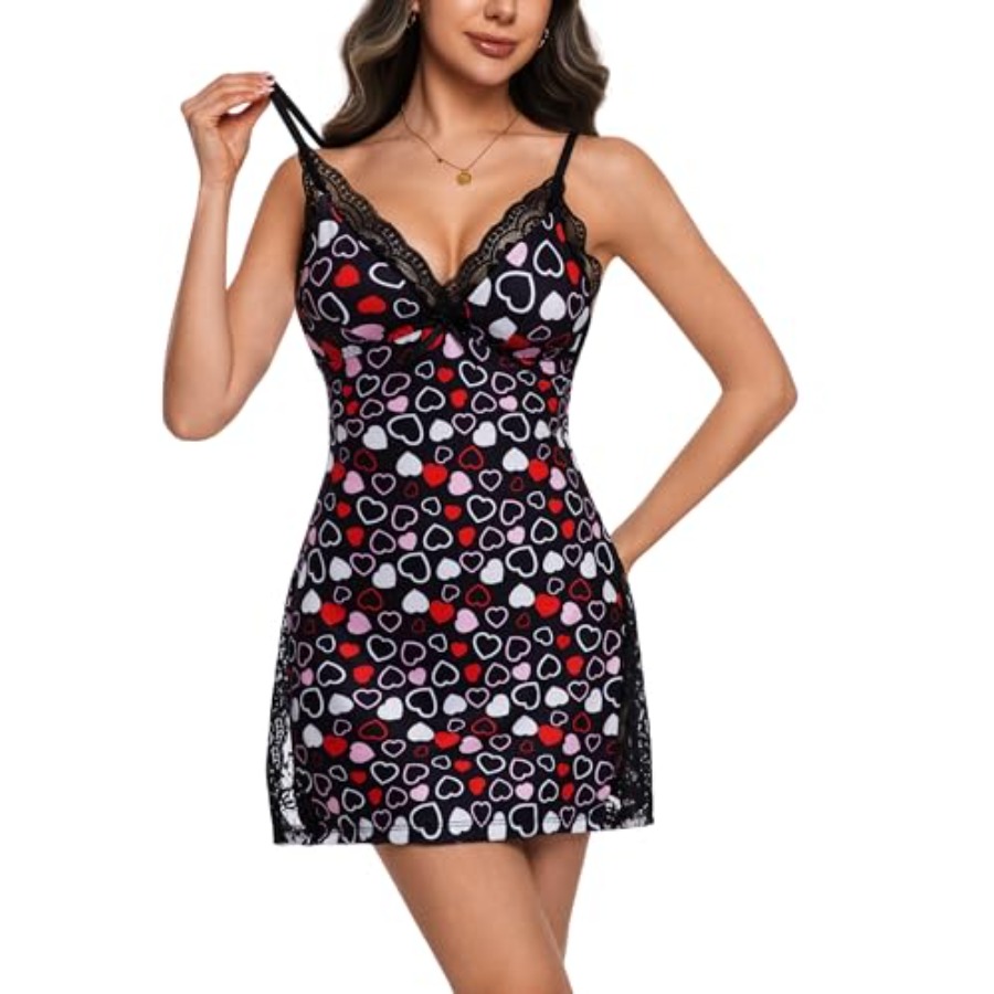 Night Gowns for Women V Neck L - Babydoll Chemise Night avis et prix