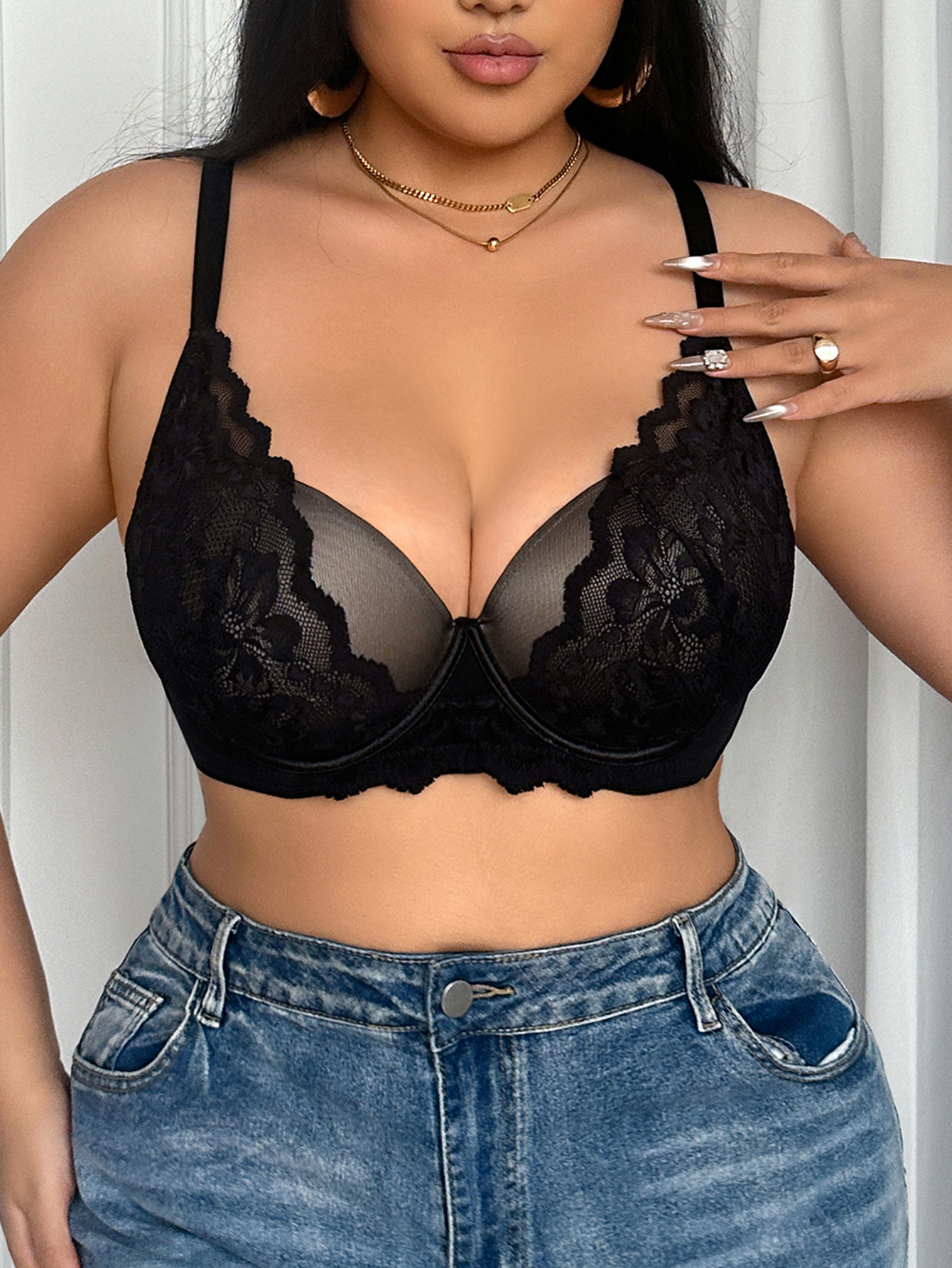 Wide Strap Plus Size Women Bra - Push Up Bra Padded avis et prix