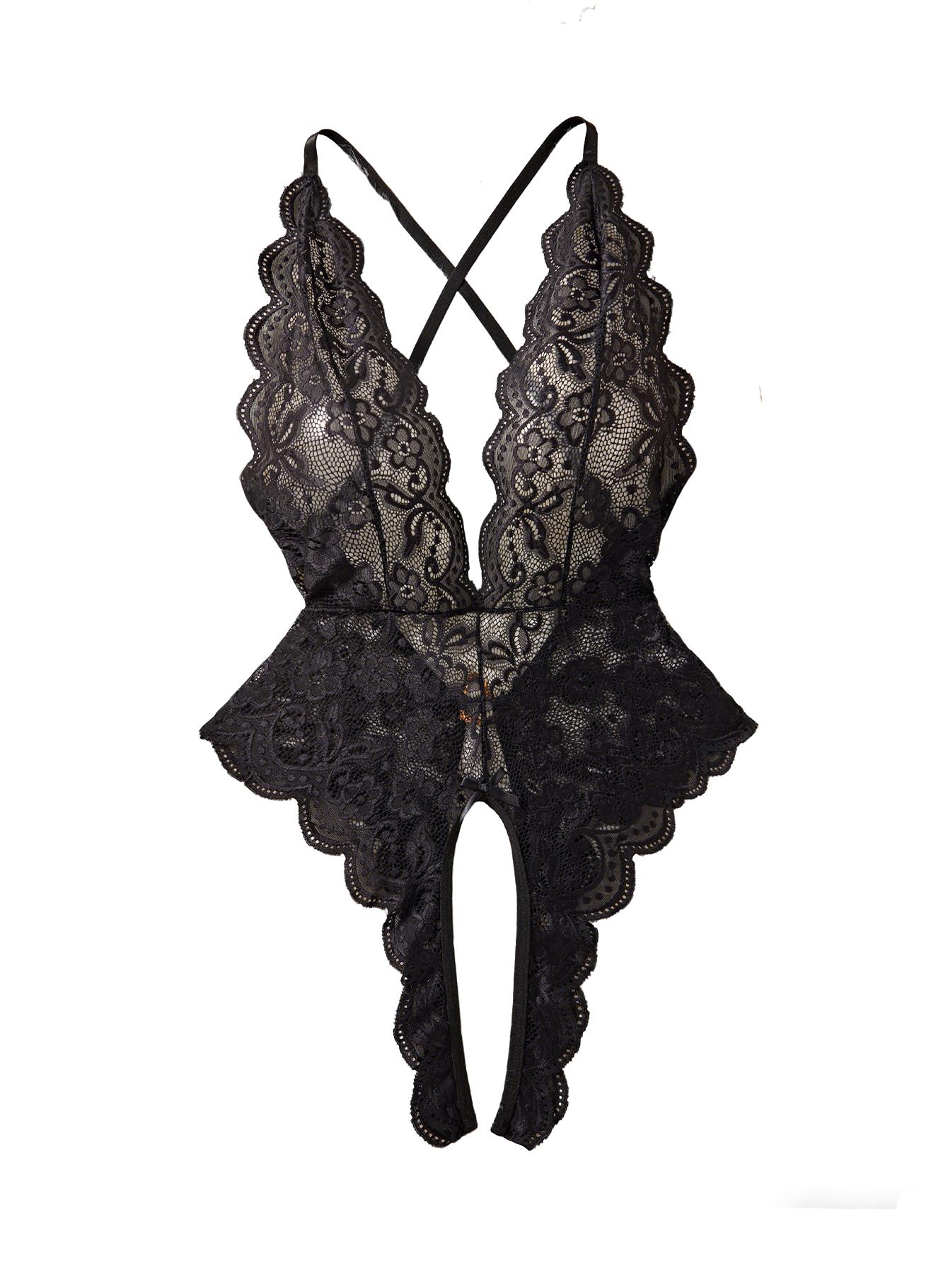 Romantic Lace Patchwork Hollow - Strapless Bra Backless avis et prix