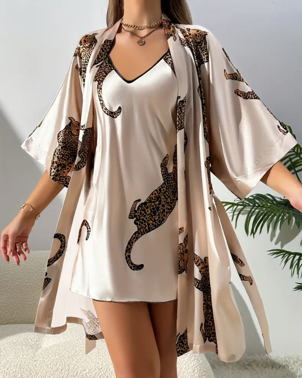 Imitation silk sleepwear sexy  - Robe Silk Women avis et prix