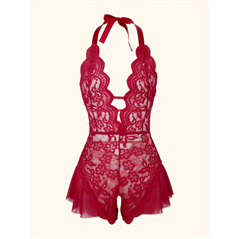 Charming Lace Mesh Teddy, Scal - Lace Teddy Lingerie avis et prix