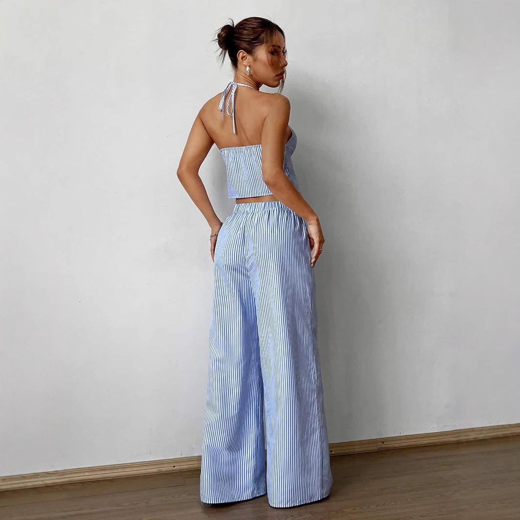 Striped Lace Up Camisole Colla - Cami Top Lace avis et prix