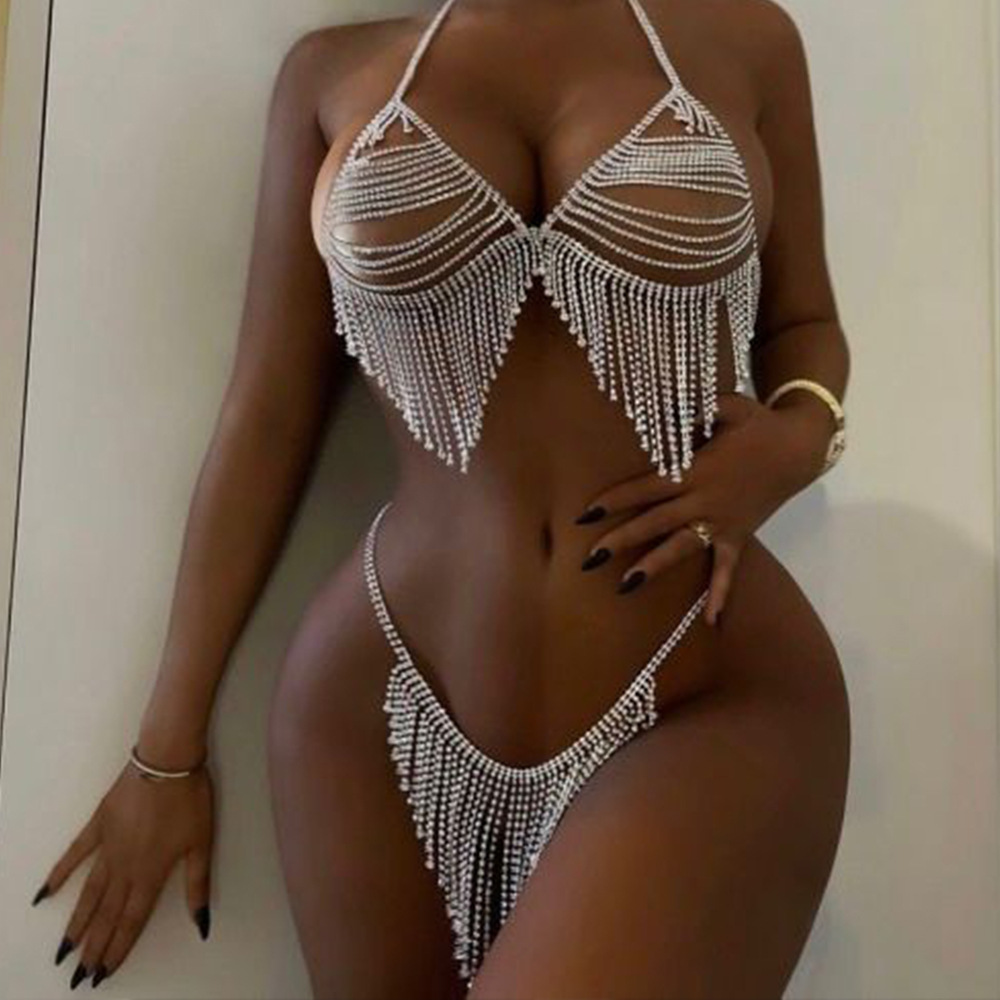 Stonefans New Tassel Crystal B - Thong Bikini Women avis et prix
