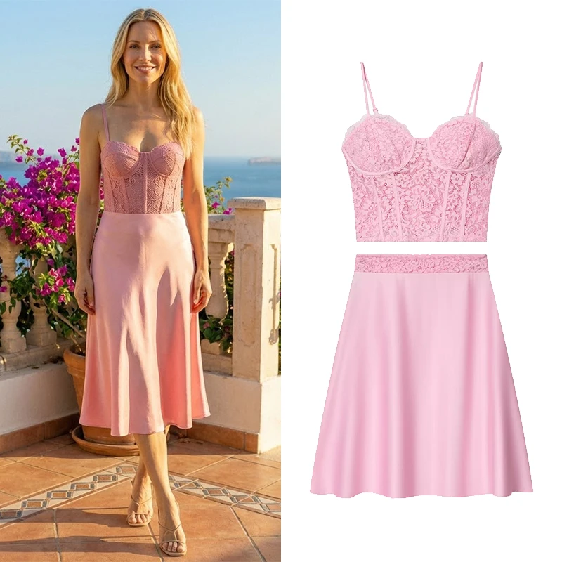 FANAN Women Fashion 2 Piece Se - Cami Top Lace avis et prix