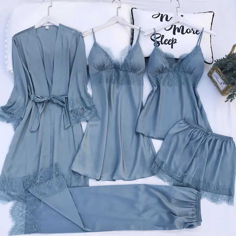 Pajamas Set Silk Satin Womens  - Robe Silk Women avis et prix