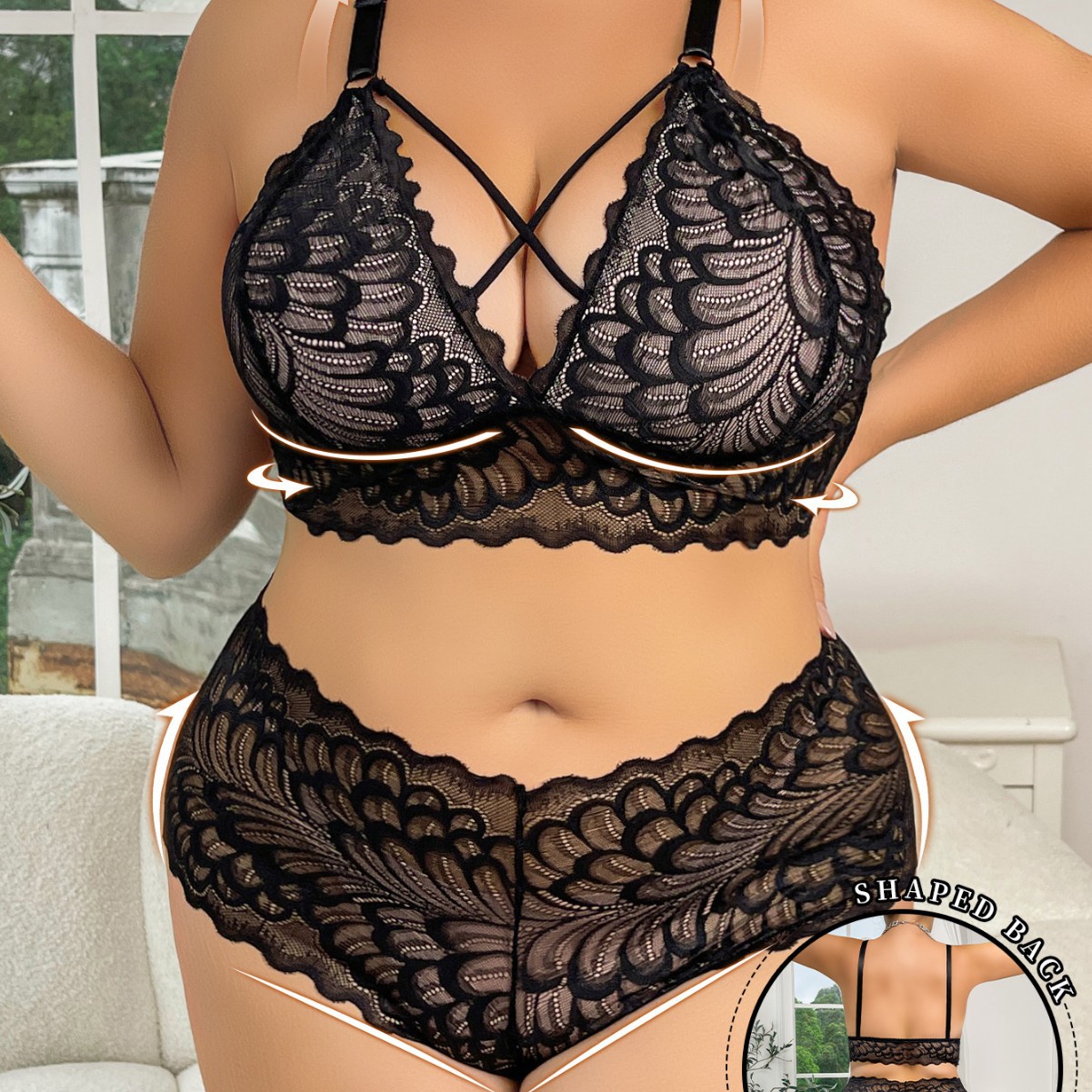 Plus Size Lingerie Set Wire-Fr - Seamless Underwear Women avis et prix
