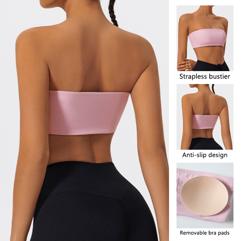 Strapless Sports Bra Gym Crop  - Sports Bra High Impact avis et prix