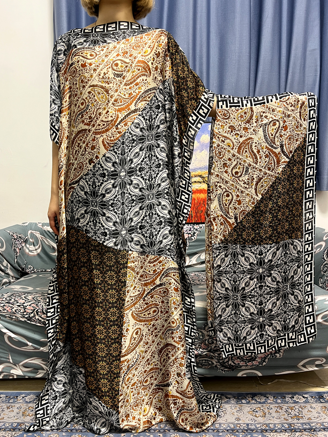 Abayas For Women Dubai Kaftan  - Robe Silk Women avis et prix