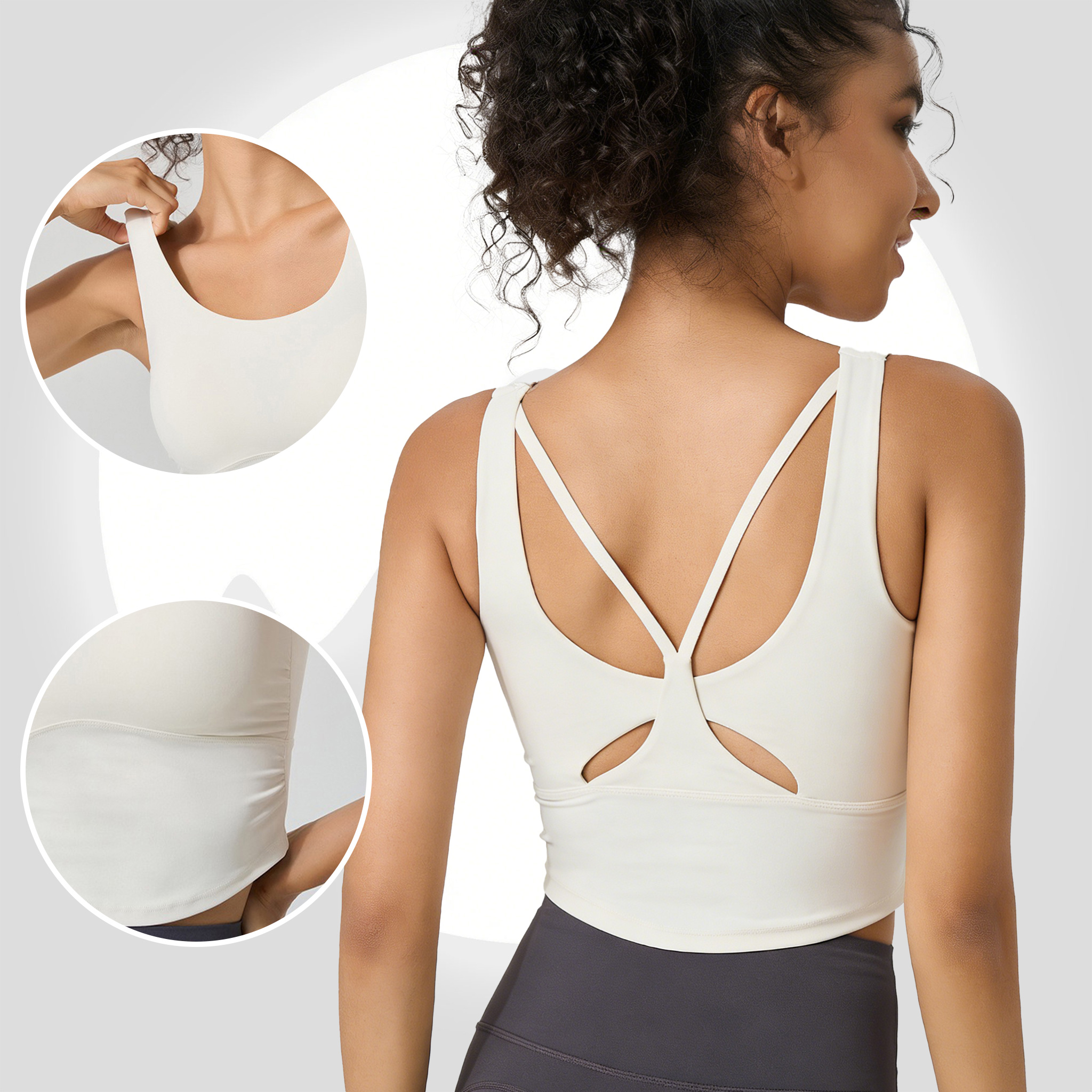 Women's Fixed Cup Yoga Sports  - Sports Bra High Impact avis et prix