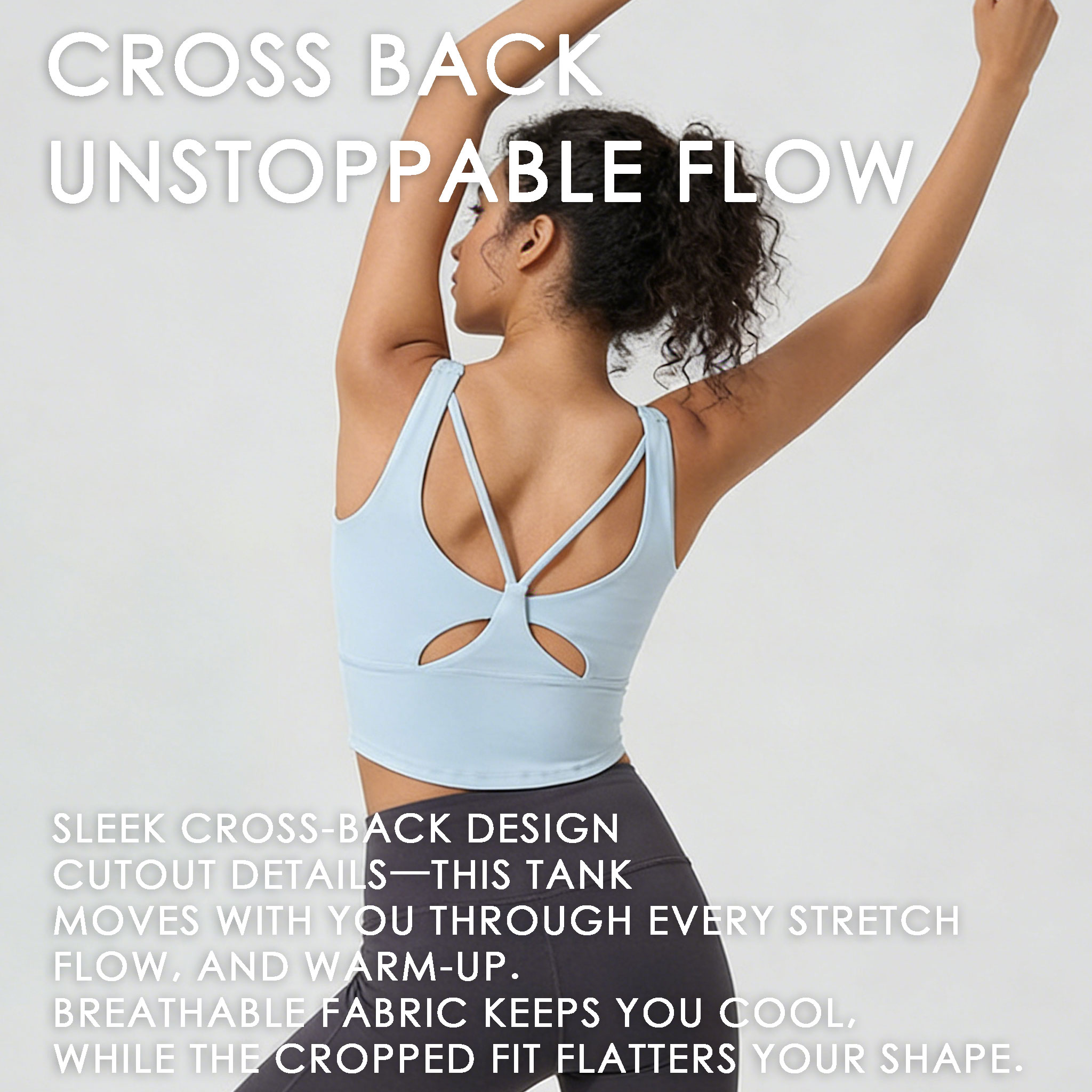 Women's Fixed Cup Yoga Sports  - Sports Bra High Impact avis et prix