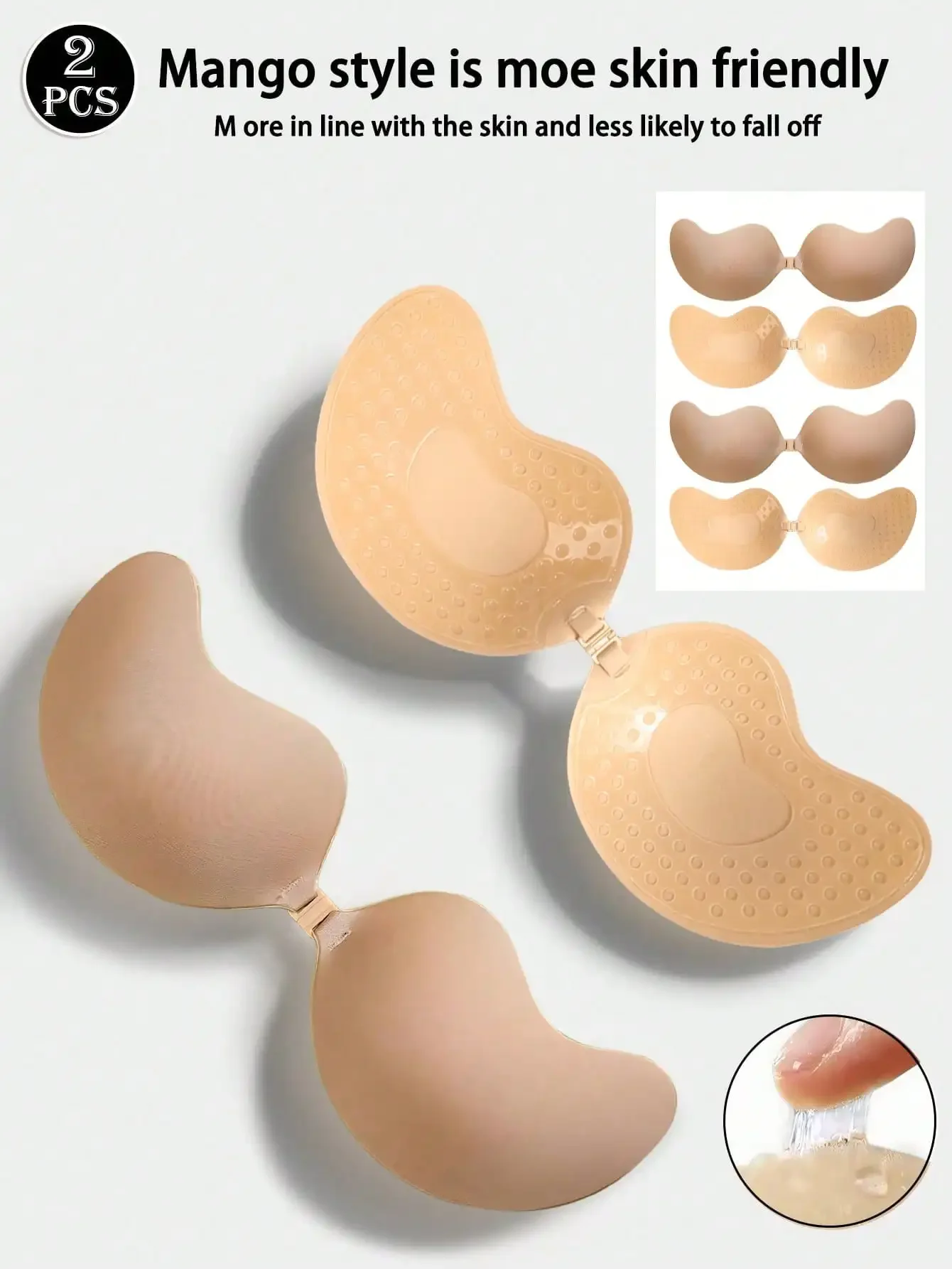4pcs/Set (2 Black + 2 Nude) St - Strapless Bra Backless avis et prix