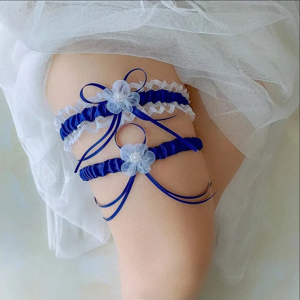 2pcs/Set Satin Ribbon Wedding  - Garter Belt Set avis et prix