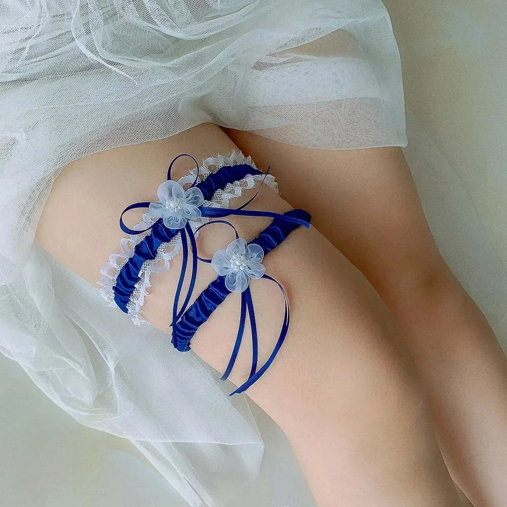 2pcs/Set Satin Ribbon Wedding  - Garter Belt Set avis et prix