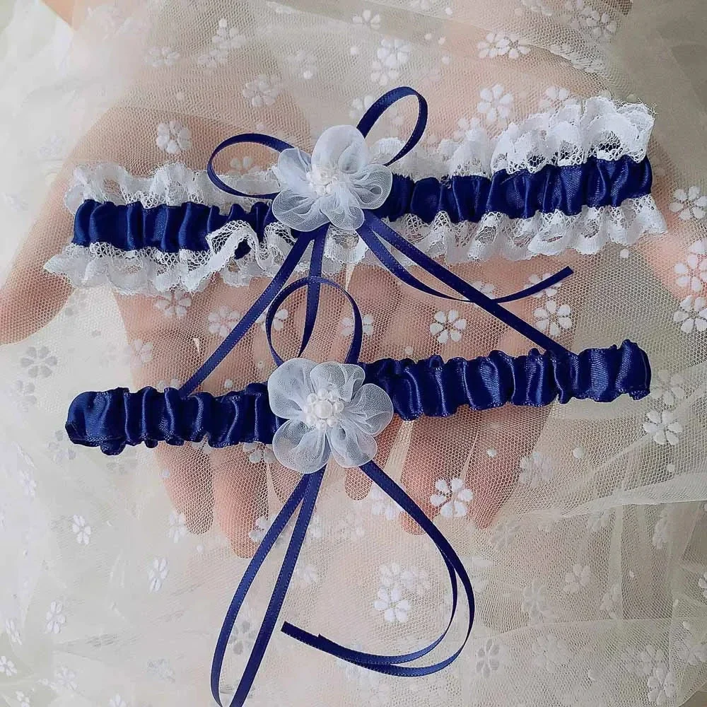 2pcs/Set Satin Ribbon Wedding  - Garter Belt Set avis et prix