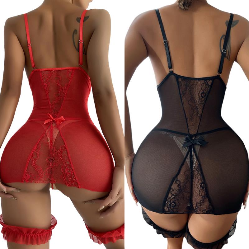 Transparent V-neck Strap Night - Babydoll Chemise Night avis et prix