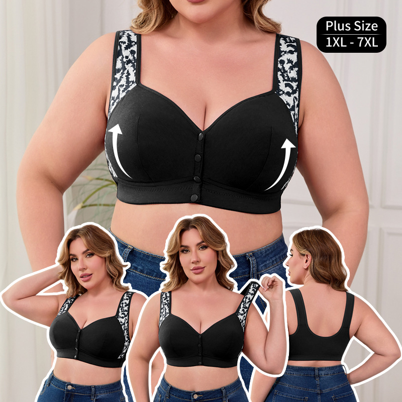 XL-7XL Plus Size Front Buckle  - Seamless Underwear Women avis et prix